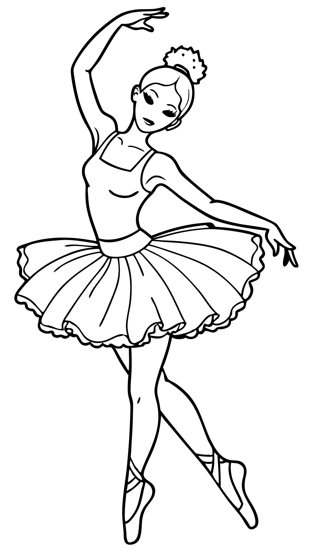 coloring pages of a ballerina